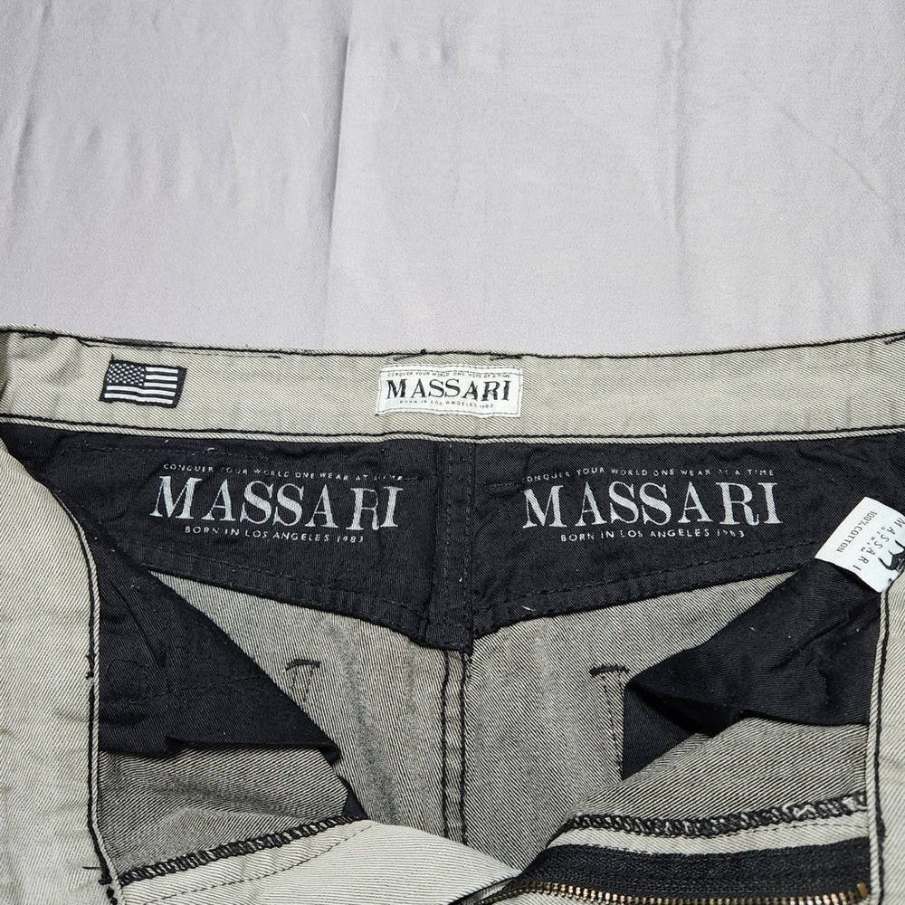 Ferrari Massari Mens Grey Distressed Biker Moto Jeans Ripped Denim Size 34x32 - Picture 8 of 12